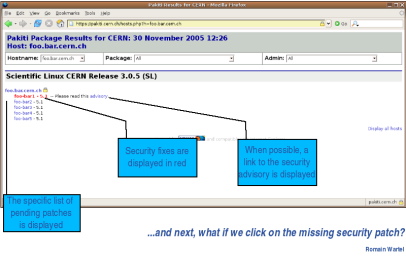 Pakiti server view 3