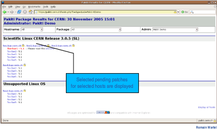 Pakiti server view 7