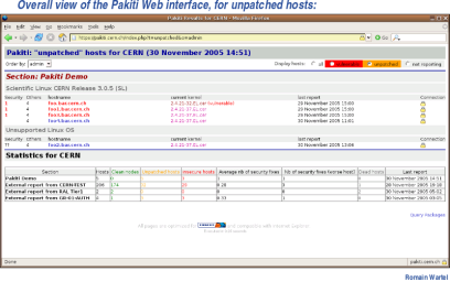 Pakiti server view 9